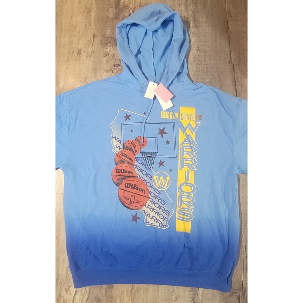 Golden State Warriors Men's Bonnie Blue‎ 2XL XXL NBA Hoodie New NWT Long Sleeve